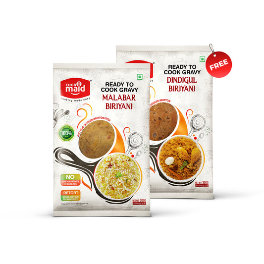 Malabar Biriyani + 1 FREE Dindigul Biryani ( *Only One Free Pack Per Order )