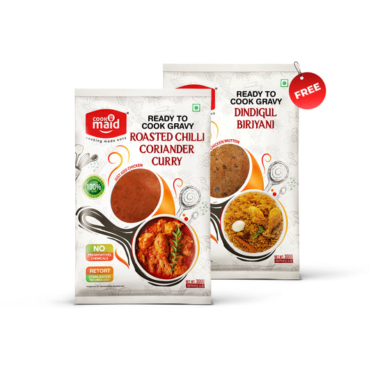 Roasted Chilli Coriander Curry + 1 FREE Dindigul Biryani ( *Only One Free Pack Per Order )