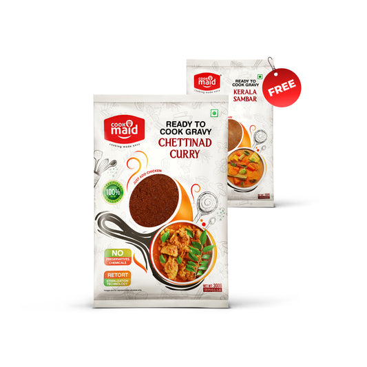 Chettinad Curry + 1 FREE Kerala Sambar 150g ( *Only One Free Pack Per Order )