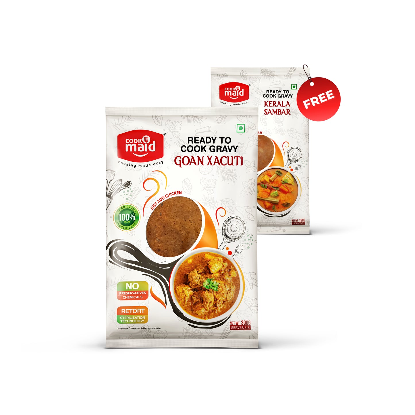 Goan Xacuti + 1 FREE Kerala Sambar 150g ( *Only One Free Pack Per Order )