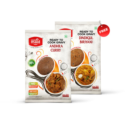 Andhra Curry + 1 FREE Dindigul Biryani ( *Only One Free Pack Per Order )