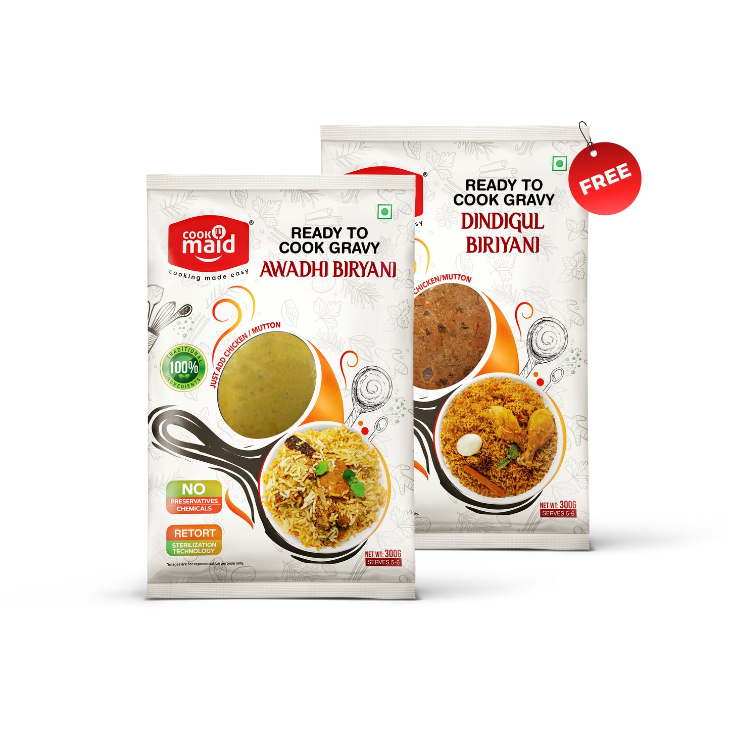 Awadhi Biryani + 1 FREE Dindigul Biryani ( *Only One Free Pack Per Order )