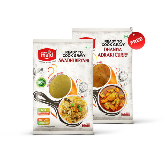 Awadhi Biryani + 1 FREE Dhaniya Adraki Curry ( *Only One Free Pack Per Order )