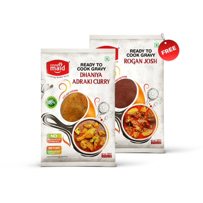 Dhaniya Adraki Curry + 1 FREE Rogan Josh ( *Only One Free Pack Per Order )