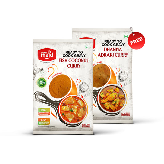 Fish Coconut Curry + 1 FREE Dhaniya Adraki Curry ( *Only One Free Pack Per Order )