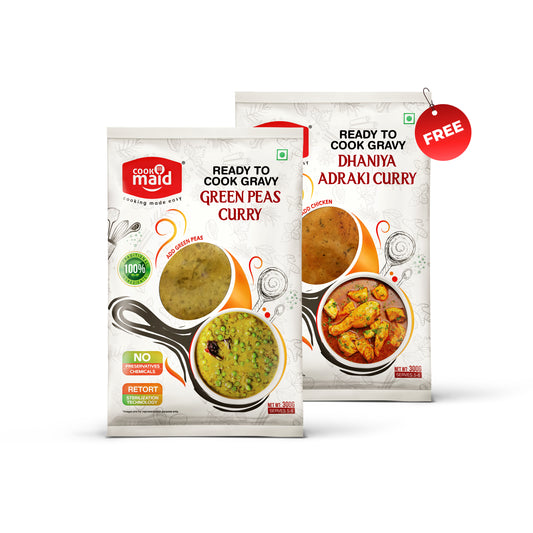 Green Peas Curry + 1 FREE Dhaniya Adraki Curry ( *Only One Free Pack Per Order )