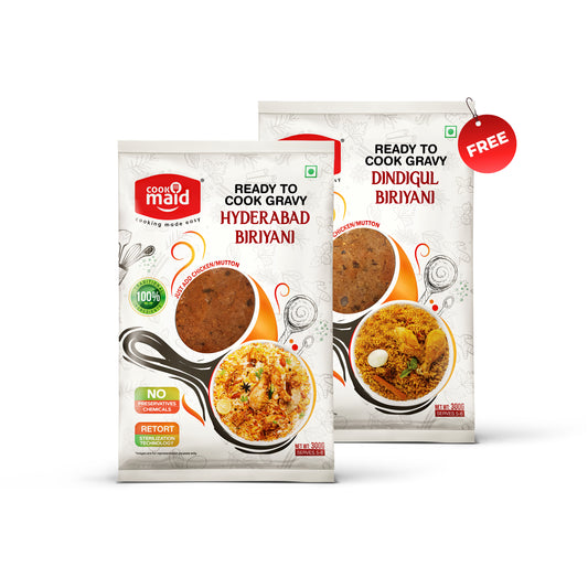 Hyderabad Biriyani + 1 FREE Dindigul Biryani ( *Only One Free Pack Per Order )