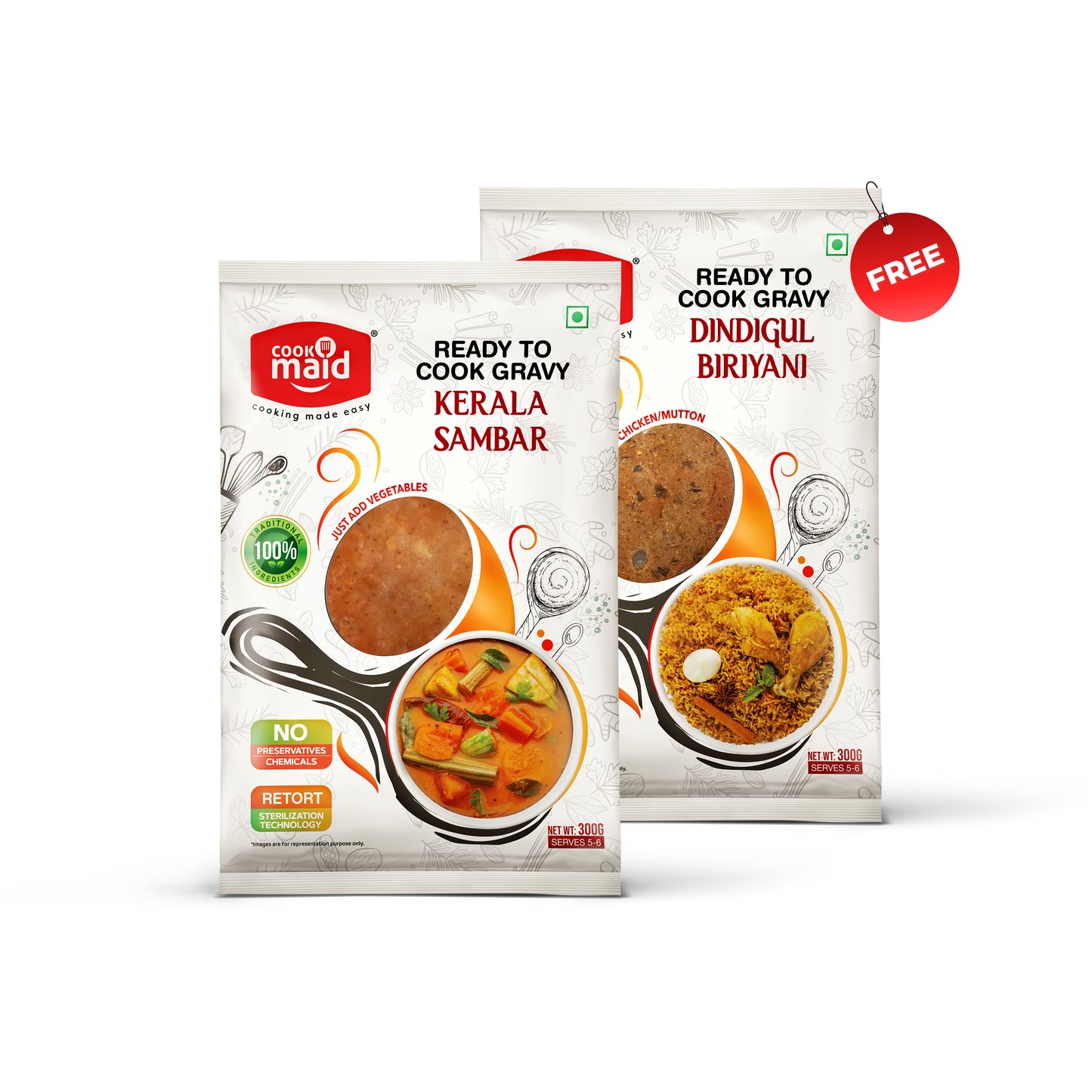 Kerala Sambar + 1 FREE Dindigul Biryani ( *Only One Free Pack Per Order )