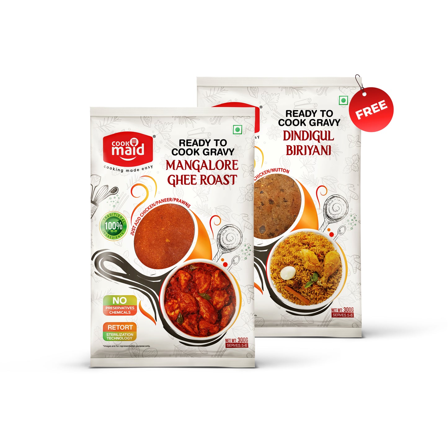 Mangalore Ghee Roast + 1 FREE Dindigul Biryani ( *Only One Free Pack Per Order )