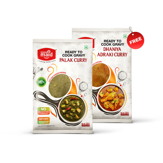 Palak Curry + 1 FREE Dhaniya Adraki Curry ( *Only One Free Pack Per Order )