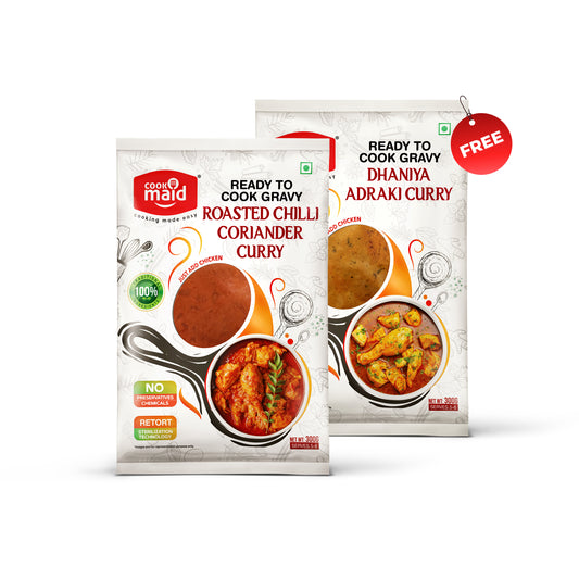 Roasted Chilli Coriander Curry + 1 FREE Dhaniya Adraki Curry ( *Only One Free Pack Per Order )