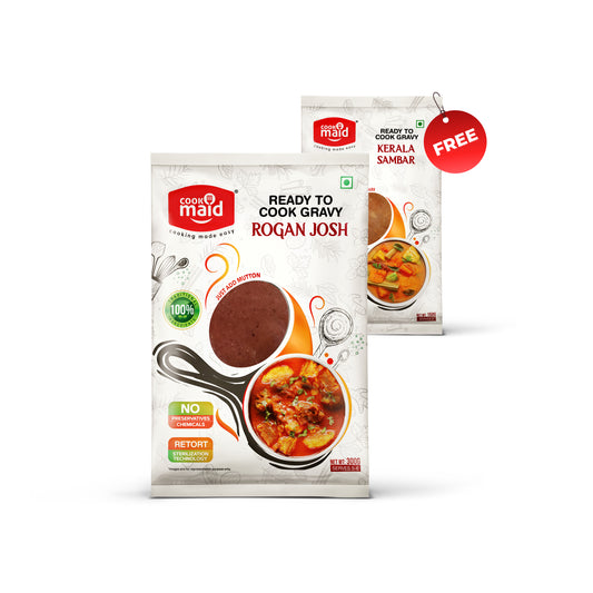 Rogan Josh + 1 FREE Kerala Sambar 150g ( *Only One Free Pack Per Order )